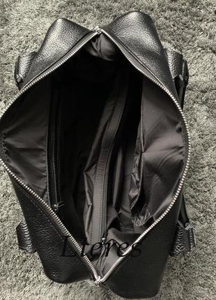 Містка чорна шкіряна сумка унісекс, кольори в асортименті7 фото