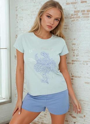 Жіноча піжама бавовна з шортами xs sinsay