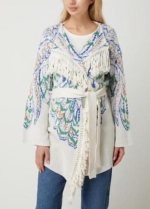 Женский кардиган на запах с поясом