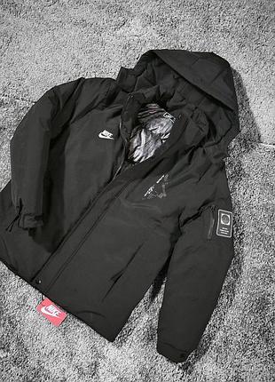 Зимняя мужская куртка nike черная