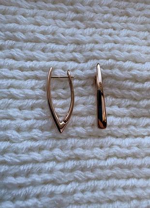 Сережки медичний сплав позолотка xuping