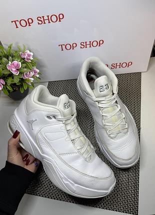 Оригинальные кожаные кроссовки хайтопы jordan