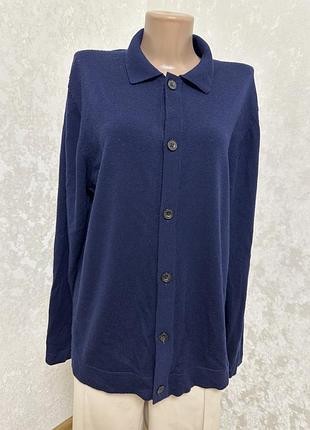Стильна якісна кофта, кардиган з мериносової вовни комір поло  hackett london