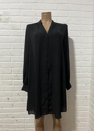 Жіноча чорна сукня-сорочка сукня плаття платье-рубашка
