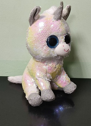 М'яка іграшка-єдиноріг  із серії ty flippables diamond. 25 см