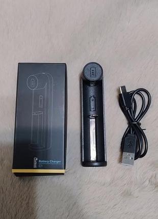 Зарядное устройство yonii c1 18650/21700/18340/20700/18500 4.2v/1000mah питание от usb с.
