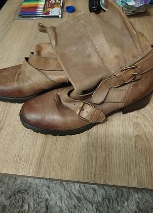 Чоботи з натуральної шкіри 40р