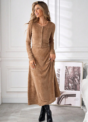 Костюм комплект юбка миди кофта