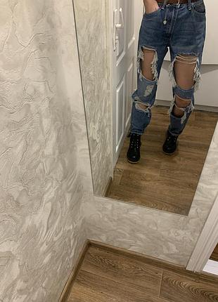 Рвані оверсайз джинси нові з етикеткою