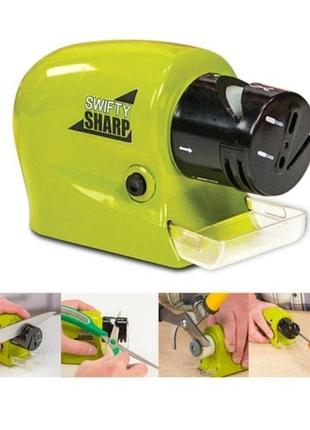 Точилка для ножей и ножниц электрическая swifty sharp wj24 green (do06