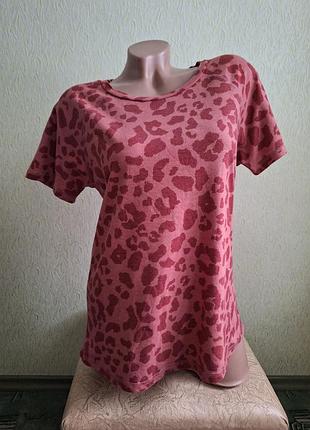 Футболка з подовженою спинкою. туніка леопардова. топ.