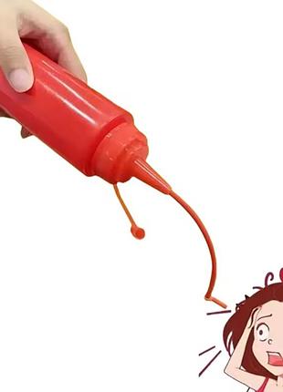 Пранк бутылка для кетчупа игрушка шутка 18 на 4 см красный