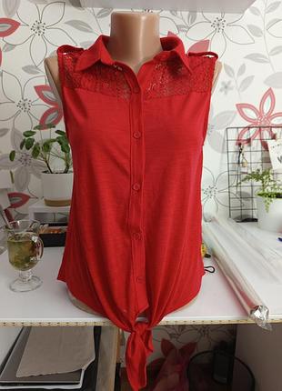 Блузка жіноча червона літня