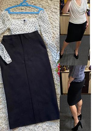 Бпзова чорна спідниця карандаш міді,zara,p.s-m