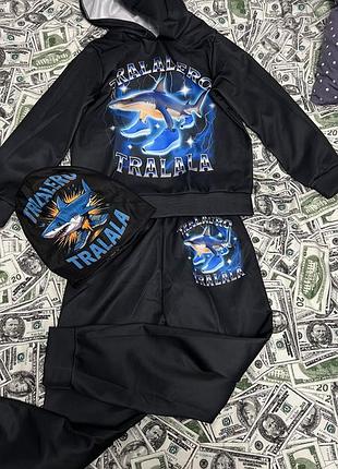 3d спортивний костюм з капюшоном tralalero tralala