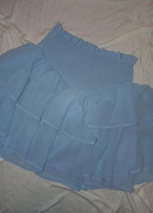 Юбка голубая размера с