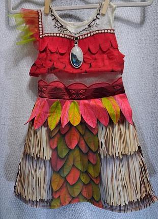 Карнавальный маскарадный костюм платьевая принцесса с кулоном моана moana новогодний halloween штанин disney george подарите своему малышу этот очаровательный к