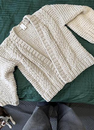 Плюшевий кардиган ручної роботи