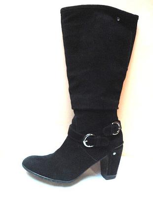 Чоботи бата темно сині,натуральна замша,