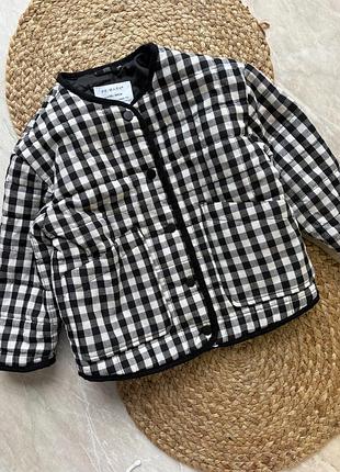 Стильний кардиган в клітинку куртка на дівчинку 3-4 років