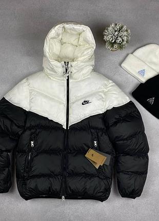 Пуховик nike storm-fit чорно-білий