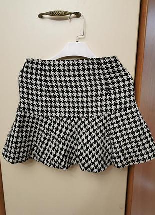 Твидовая юбка гусиная лапка, s