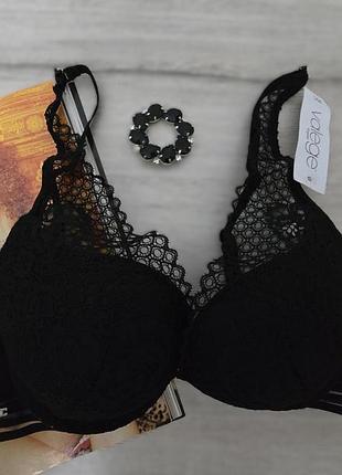 Бюстгальтер кружевной с пуш-ап на кисточках "valege"