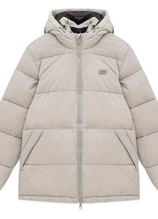 Куртка-пуховик dickies waldenburg hooded ultimate gray серая, l-ка
