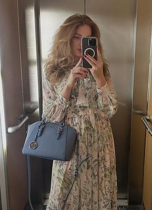 Сукня міді в квітковий принт, талія на резинці підходить на xs-s-m розмір