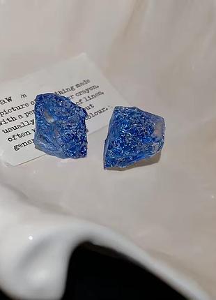 Розкішні сяючі зоряні кристали сережки об'ємні