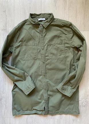 Котонова сорочка хакі primark 13-14 років для хлопчика