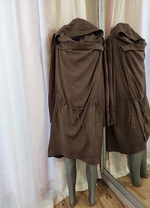 Вискозный с карманами плащ, кардиган, накидка оверсайз