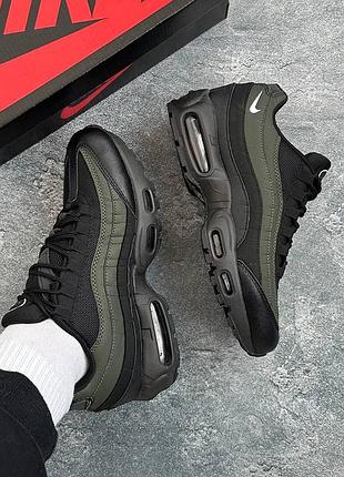 Nike air max 95 essential black/sequoia/ olive green 4