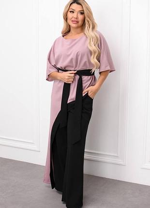 Жіночий цікавий костюм | кофта довга асиметрична та брюки | 846