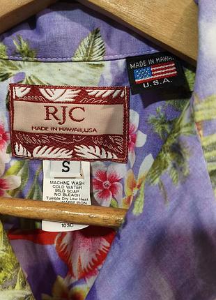 Винтажная рубашка гавайка rjc hawaii made in usa