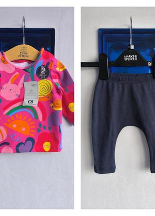 ❤️фирменный детский комплект next на девочку 0-3 мес❤️