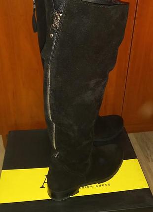 Женские зимние замшевые сапоги (еврозима)