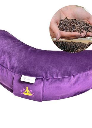 Подушка болстер для йоги и медитации ideia с гречневой шелухой, йога, гречневая шелуха, гречиха 46х25х10 см