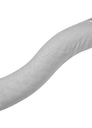 Наволочка для подушки s-form ideia 40х130 см бавовняна бязь, сірий горошок, на блискавці