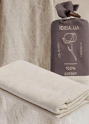 Наволочка 50х70 см лен ideia натуральная ткань в упаковке беж, наволочка на подушку, хлопок