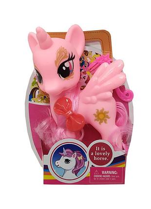 Игровая фигурка "единорог" с крыльями bambi hr191 розовый