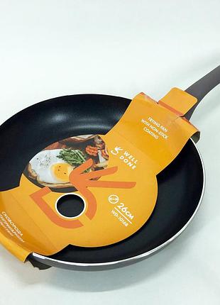 Сковорода алюмінієва 26 см well done wd-1016b індукція, сковорода з товстим дном