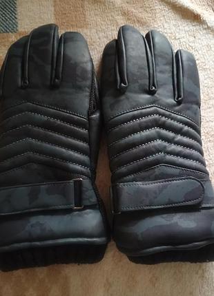 Зимние  перчатки с мехом теплые