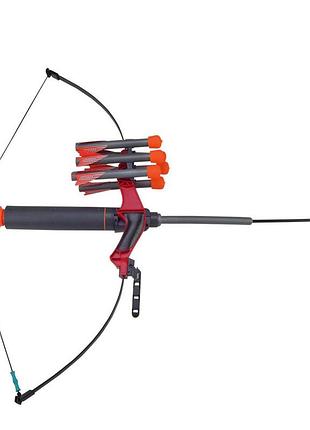 Детский арбалет 888b со стрелами на присоске красный