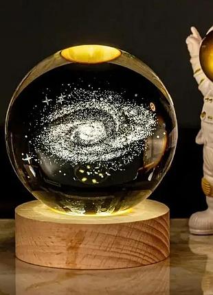 Светодиодный хрустальный шар, декоративный универсальный 3d ночник, хрустальный шар