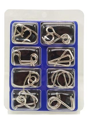 Набір металевих головоломок 2088f-g, 8 шт блакитний