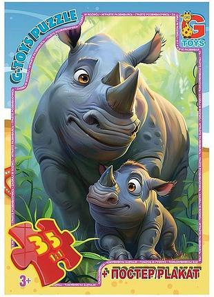 Пазлы детские "зверюшки со всего мира" ag03, 35 элементов