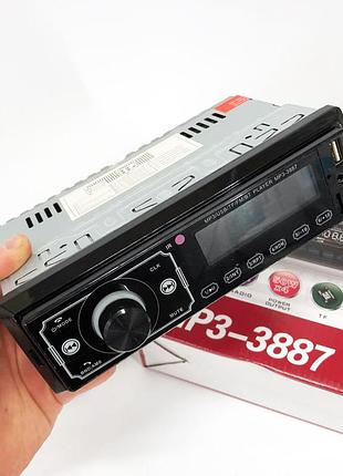 Автомагнітола mp3 3887 iso 1din сенсорний дисплей led/lcd, автомобільна магнітола 1din штатна