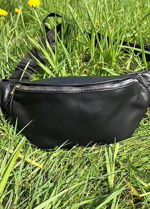 Бананка шкіряна. сумка на пояс зі шкіри, універсальна сумка нагрудна, практична сумка на пояс