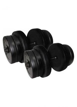 Гантелі складальні композитні в пластиковій оболонці rock pro 2 шт по 20,5 кг ne-pl-g-020-2